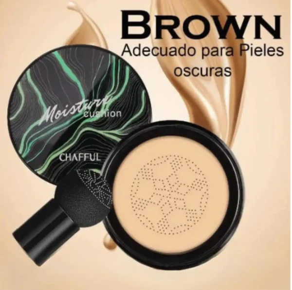 Moisture Cushion Brown: Base de Maquillaje para Pieles Oscuras con Hidratación y Cobertura Perfecta - Imagen 2