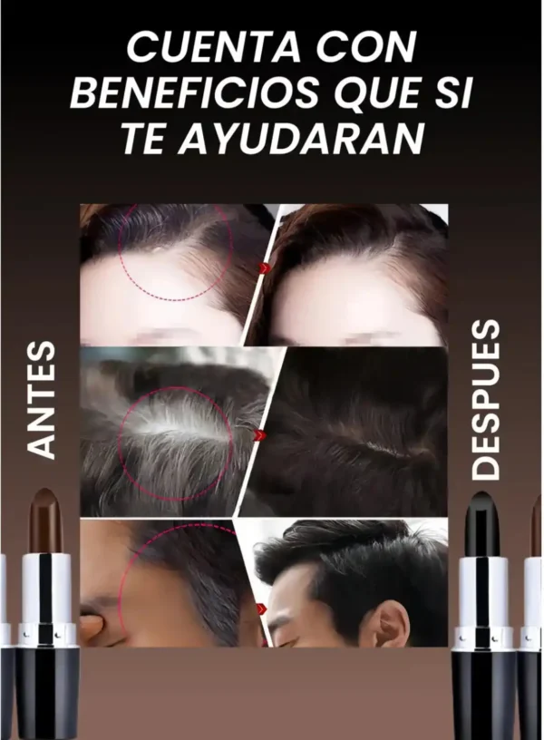 Lápiz Labial para Cabello: Cubre Canas al Instante con Efecto Natural - Imagen 2